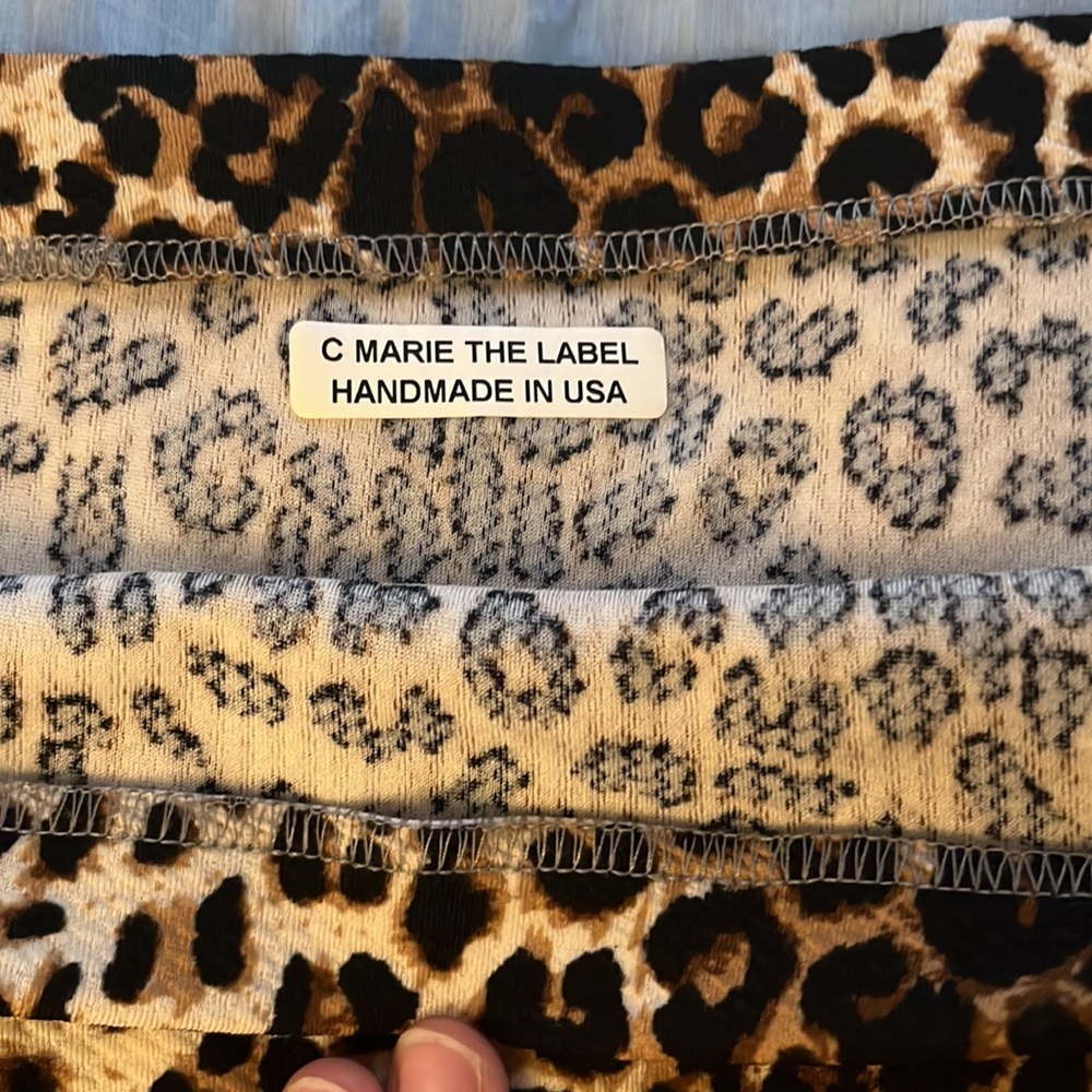 SALE Donating 10/3 Handmade Cheetah Print Skirt - Picture 3 of 3